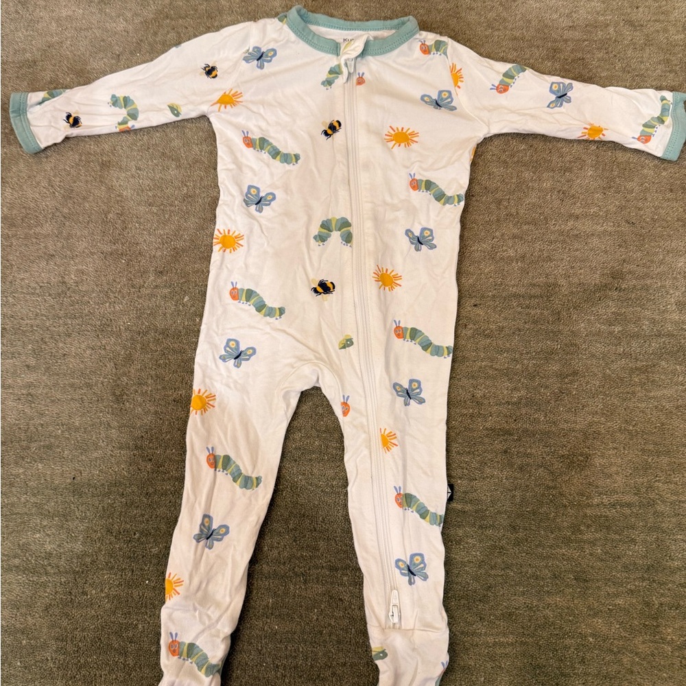 Kyte Baby Bamboo Zippered Footie - The Very Hungry Caterpillar - 3-6 months